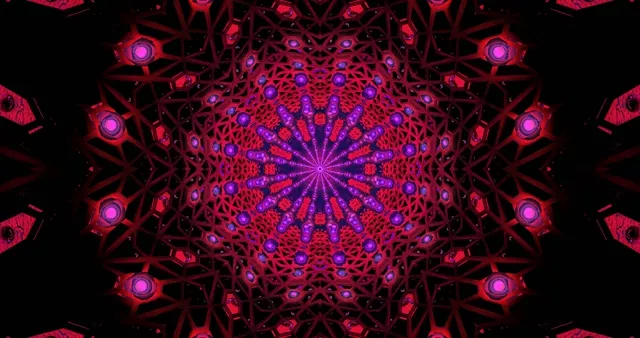 Tunnel Neon Rosso Screensaver 4K UHD 60fps VJLoops