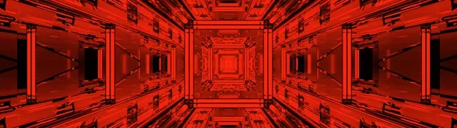 Red Neon Tunnel Infinite Square Vortex 32:9 Super Ultrawide 60fps Screensaver Vj Loop