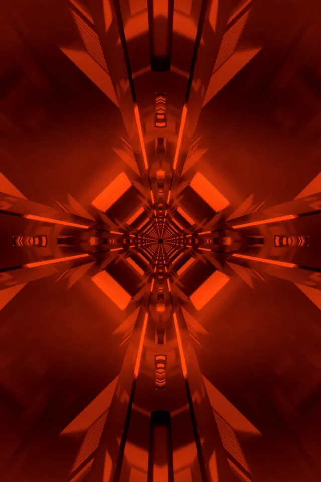 रेड नियॉन टनल कैलाइडोस्कोप VJ Loop 2:3 Photo Portrait 60fps स्क्रीनसेवर