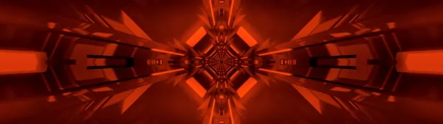 レッド ネオントンネル カレイドスコープ VJ Loop 32:9 スーパー ウルトラワイド 60fps スクリーンセーバー