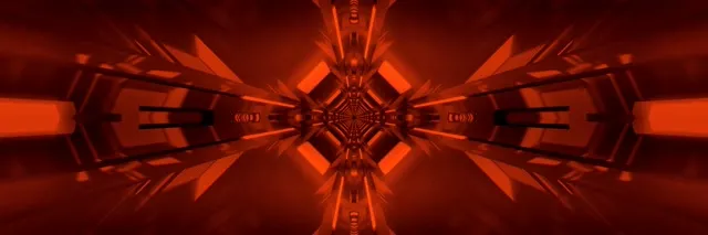 Rdeči Neonski Predor Kaleidoskop Diamant VJLoops 3:1 Trojno Širok 60fps Ohranjevalnik Zaslona