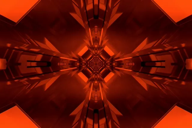 Červený Neónový Tunel Kaleidoskop Kríž VJ Loop 3:2 Surface 60fps Šetrič Obrazovky