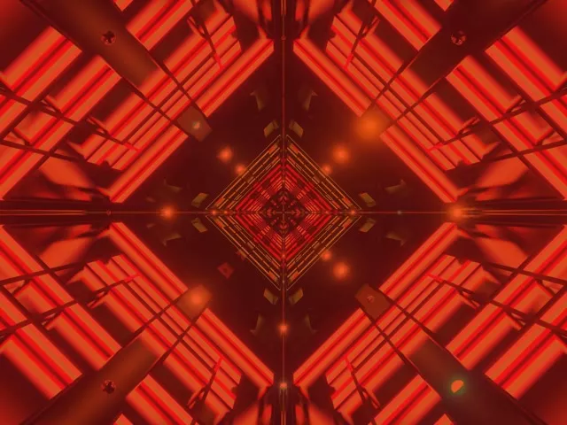 Tollán Neon Dearg Guairdeall Diamaint Vj Loop 4:3 Clasaiceach 60fps Spárálaí Scáileáin