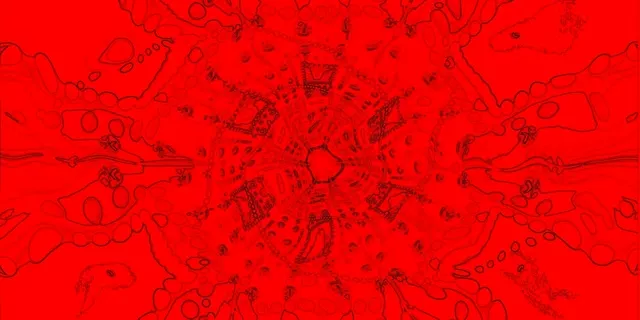 Punainen Kaleidoskooppi Neonputki VJ Silmukka 2:1 Univisium 60fps Näytönsäästäjä