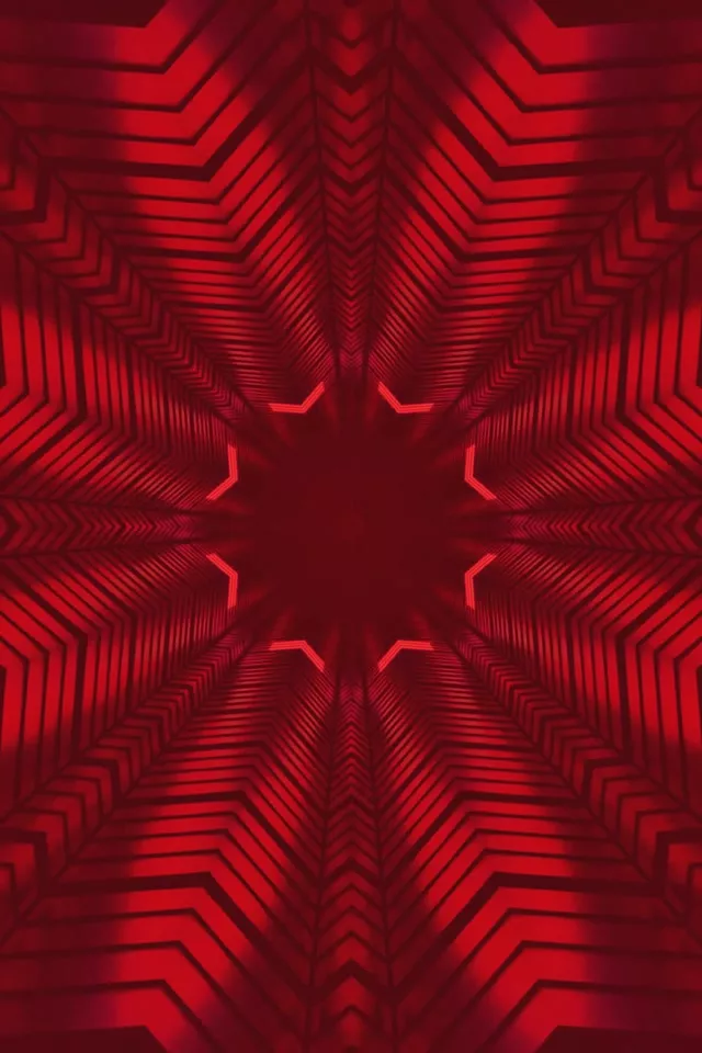 Túnel de Neó Fletxa Caleidoscopi Vermell VJ Loop 2:3 Foto Portrait 60fps Estalviapantalles