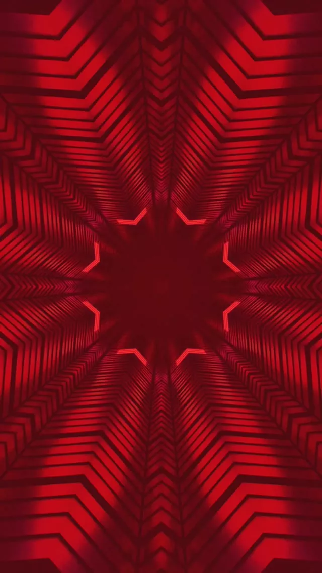Vörös Neon Tunnel Csillag Örvény VJ Loop 9:16 Reels 60fps Képernyővédő