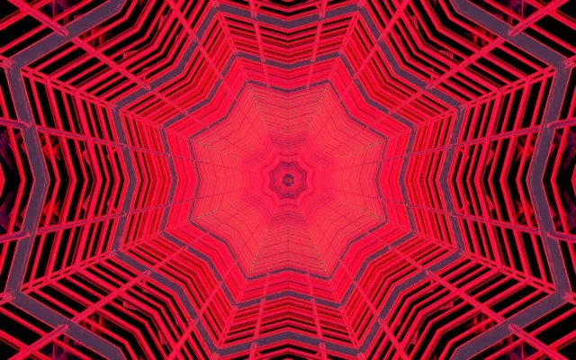 霓虹隧道红色星形漩涡 VJLoops 60fps 16:10 Macbook屏保