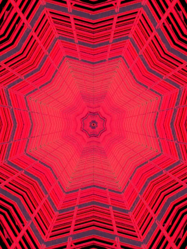 Neon Tunnel Red Octagon Vortex Vj Loop 3:4 iPad Portrait 60fps Screensaver