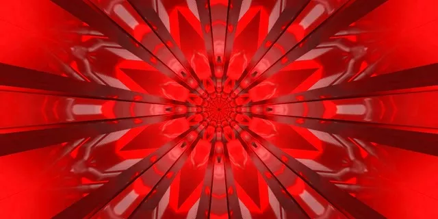 Neon Tunnel万花筒Burst đỏ VJ Loop 2:1 Univisium 60fps Bảo vệ màn hình