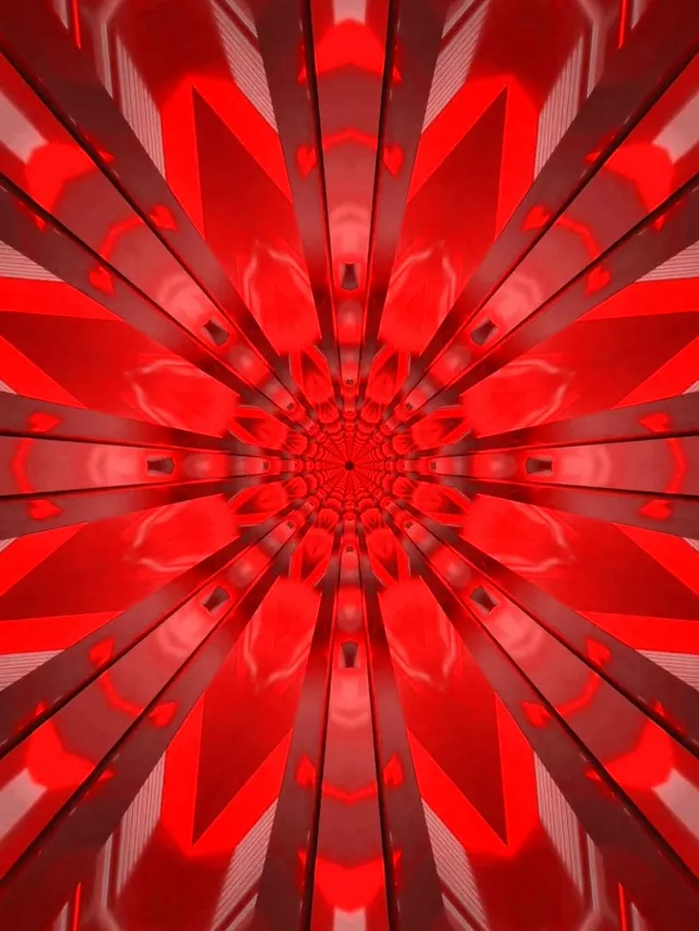 Red Neon Tunnel Radial Burst Vj Loop 3:4 iPad Portrait 60fps Screensaver
