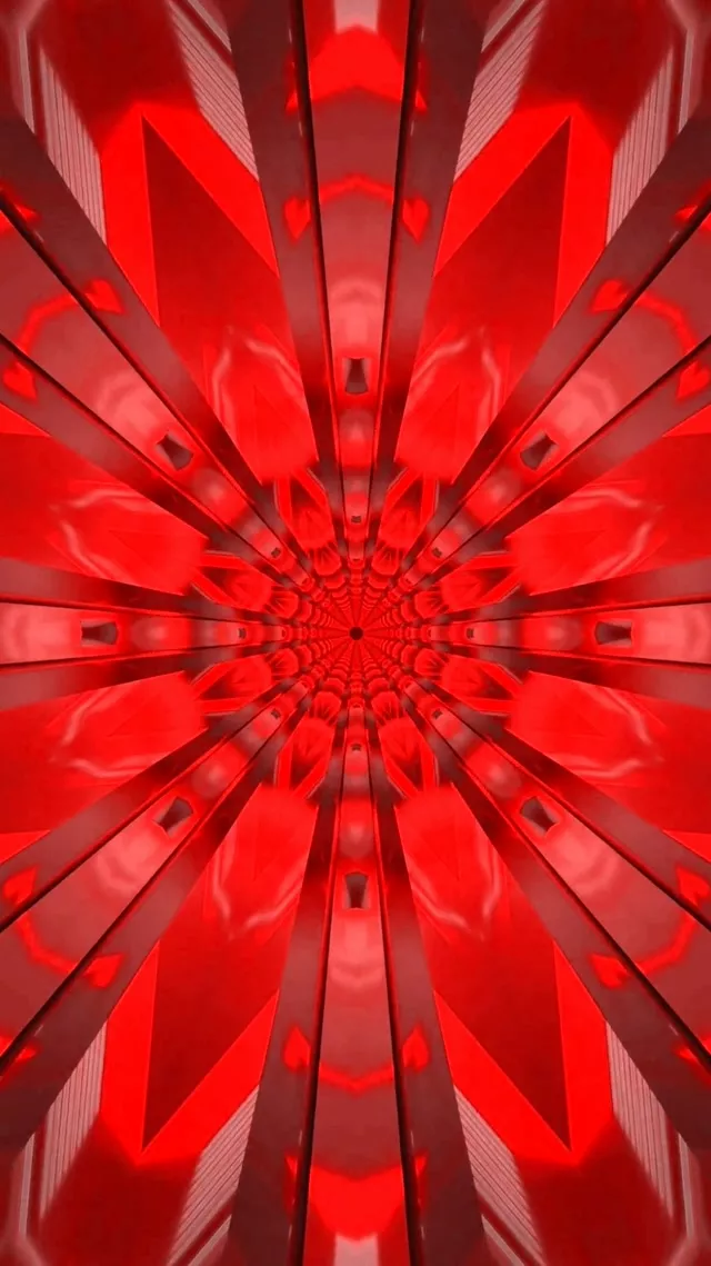 Terowong Neon Merah Letupan Radial Screensaver 9:16 Reels 60fps VJ Loop