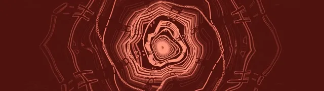 VJ Loop 紅霓虹隧道螺旋渦旋 32:9 超超寬屏 60fps 屏保