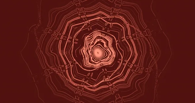 Tunnel Neon Rosso Screensaver 4K UHD 60fps VJLoops