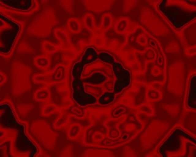 Neon Tunela Gorri Mandala Pultsua 5:4 industriala 60fps Pantaila-babeslea Vj Loop