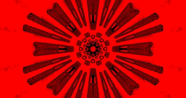 Црвена Неонска Тунел Screensaver 4K UHD 60fps VJLoops Animation