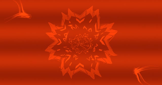 Orange Neon Kaleidoscope VJ Loop - 4K 60fps Screensaver