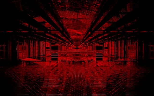 Röd Glitch Neon Tunnel VJ Loop 60fps 16:10 MacBook Skärmsläckare