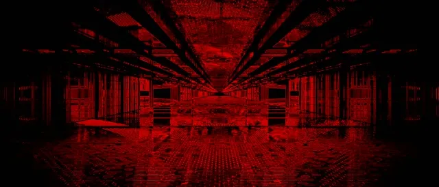 Red Neon Tunnel VJ Loop Grid Screensaver 21:9 Ultrawide 60fps Loopable Video