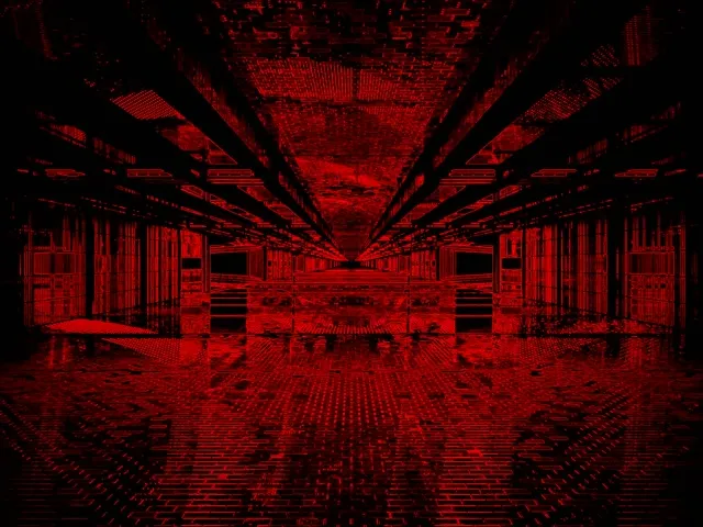 Kırmızı Neon Tünel Cyberpunk Ağı VJ Loop 4:3 Klasik 60fps Ekran Koruyucu