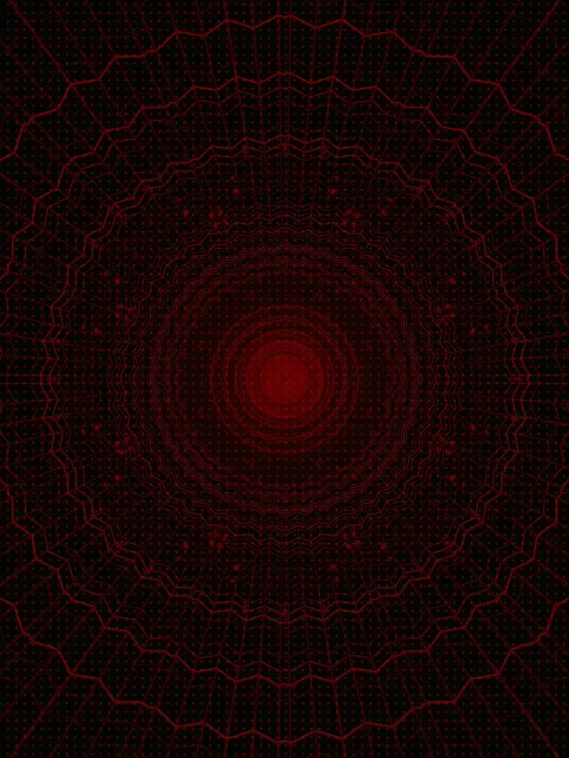 Gorri Armiarma Sarea Neon Tunela VJ Loop 3:4 iPad Bertikala 60fps Pantaila-babeslea