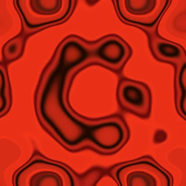 Tunnel la Neon Nyekundu Wavy Star Vortex 1:1 Square 60fps Screensaver Vj Loop