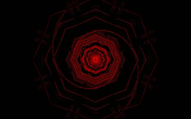 Pulang Neon Tunnel Octagon Vortex VJ Loop 60fps 16:10 MacBook Screensaver