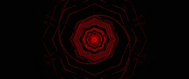 Túnel Neó Vermell Octàgon Vòrtex Vj Loop 2.39:1 Cinemascope 60fps Estalviapantalles