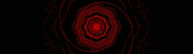 레드 네온 터널 팔각형 소용돌이 VJ Loop 32:9 Super Ultrawide 60fps 화면보호기