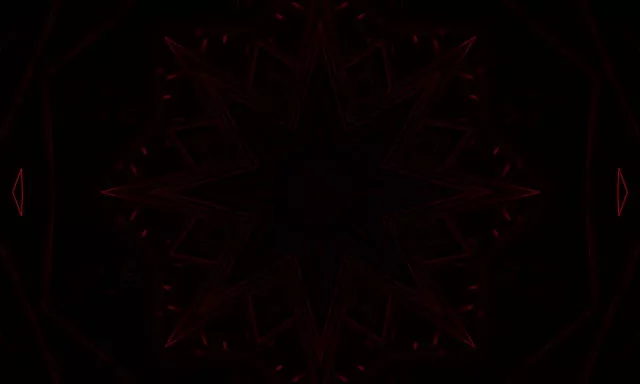 红色霓虹隧道万花筒星形VjLoops 5:3宽屏60fps屏保