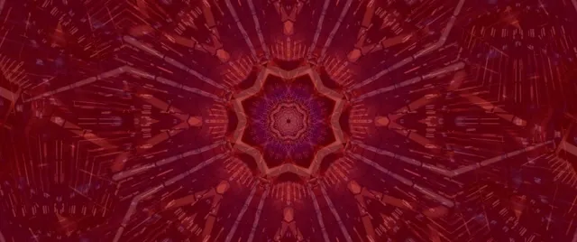 Túnel Neó Estrella Carmesí Vermell Calidoscopi Vj Loop 2.39:1 Cinemascope 60fps Estalviapantalles