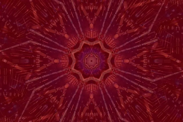 Đường Hầm Neon Ngôi Sao Đỏ Vạn Hoa Thống VJ Loop 3:2 Surface 60fps Screensaver