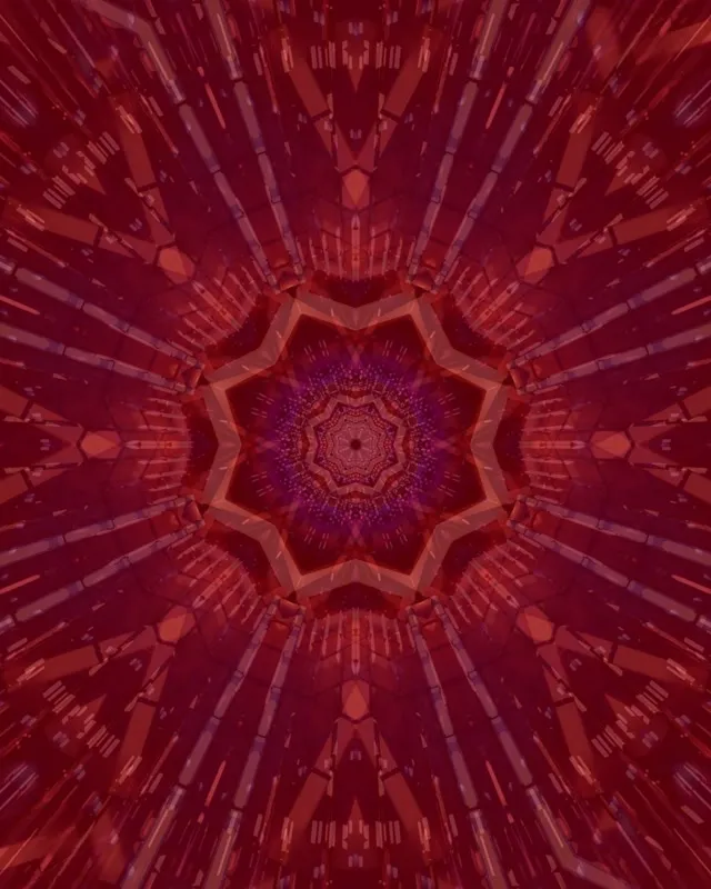 Vj loop Mandala Stea Roșie Tunel Neon 4:5 Instagram 60fps Screensaver