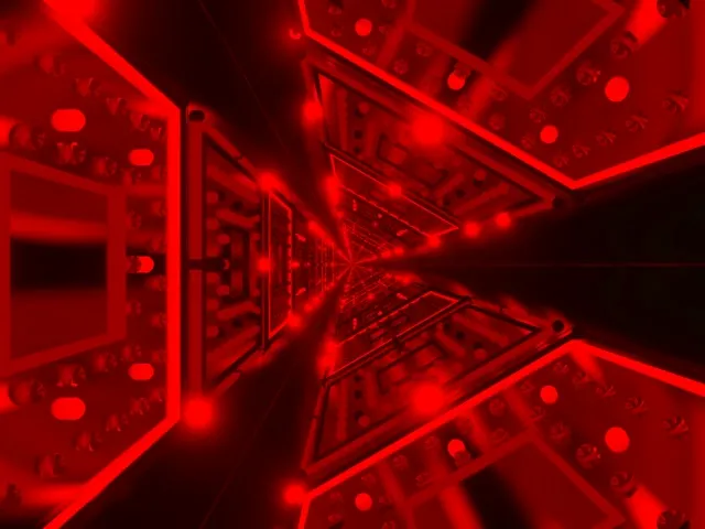 VJ Loop Tollán Neon Pléasc Cailiodascóp Dearg 4:3 clasaiceach 60fps Spárálóir Scáileáin