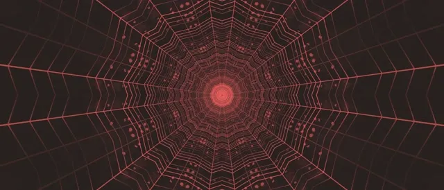 Kaleidoskop Mekanik i Kuq Tunel Neon Vj Loop 21:9 Ultrawide 60fps Screensaver