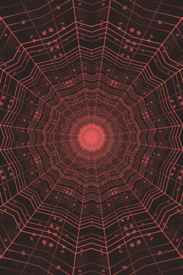 Punane Mehaaniline Kaleidoskoop Neoon Tunnel 2:3 Photo Portrait 60fps Ekraanisäästja VJ Loop