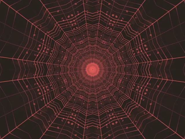 Rdeč Neon Tunel Mehanski Kalejdoskop VJ Loop 4:3 Klasičen 60fps Ohranjevalnik Zaslona