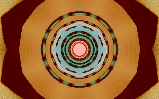 Sarkanais Neona Tunelis Radiālais Uzliesmojums VJ Loop 60fps 16:10 MacBook Ekrānsaudzētājs