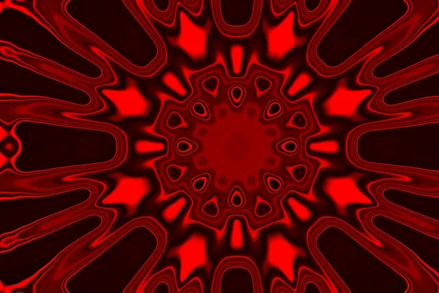 Túnel de Neó Vermell Explosió Calidoscopi VJ Loop 3:2 Surface 60fps Estalvi de Pantalla