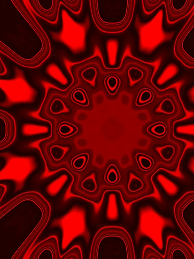 Czerwony Tunel Neonowy Płynny Blob Wir Wygaszacz Ekranu 3:4 iPad Portrait 60fps VJLoops