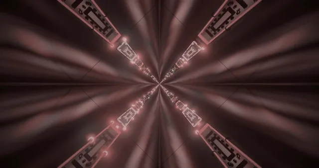 Punane Neontunnel Ekraanisääst 4k UHD 60fps VJ Loop PC Laptop