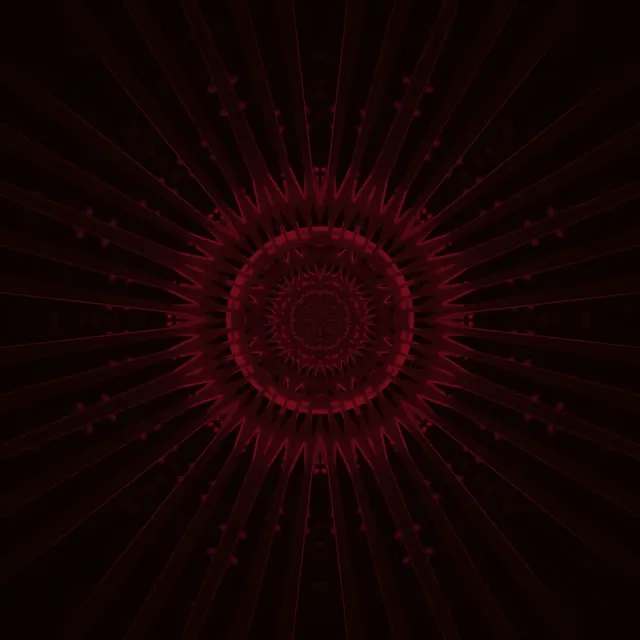 Crimson Mandala Burst Neon Tunnel VJ Loop 1:1 Square 60fps Skärmsläckare