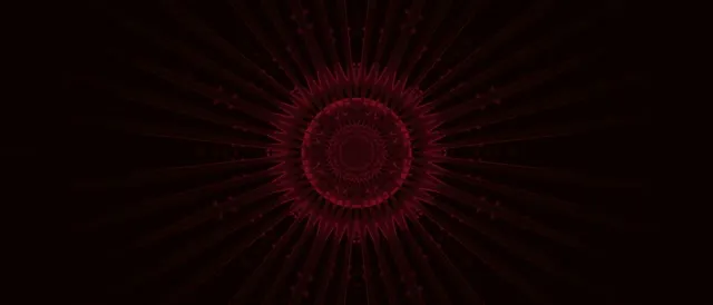 क्रिमसन मंडला नियॉन टनल VJ Loop 21:9 अल्ट्रावाइड 60fps स्क्रीनसेवर