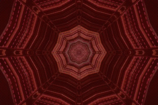 নিয়ন টানেল লাল অষ্টভুজ ঘূর্ণি VJ Loop 3:2 Surface 60fps স্ক্রিনসেভার