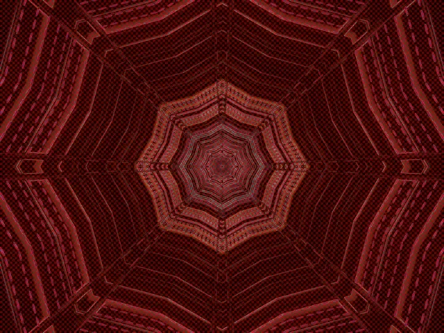 Neon Tunel Crveni Oktagon Vorteks VJ Loop 4:3 Classic 60fps Čuvar Ekrana