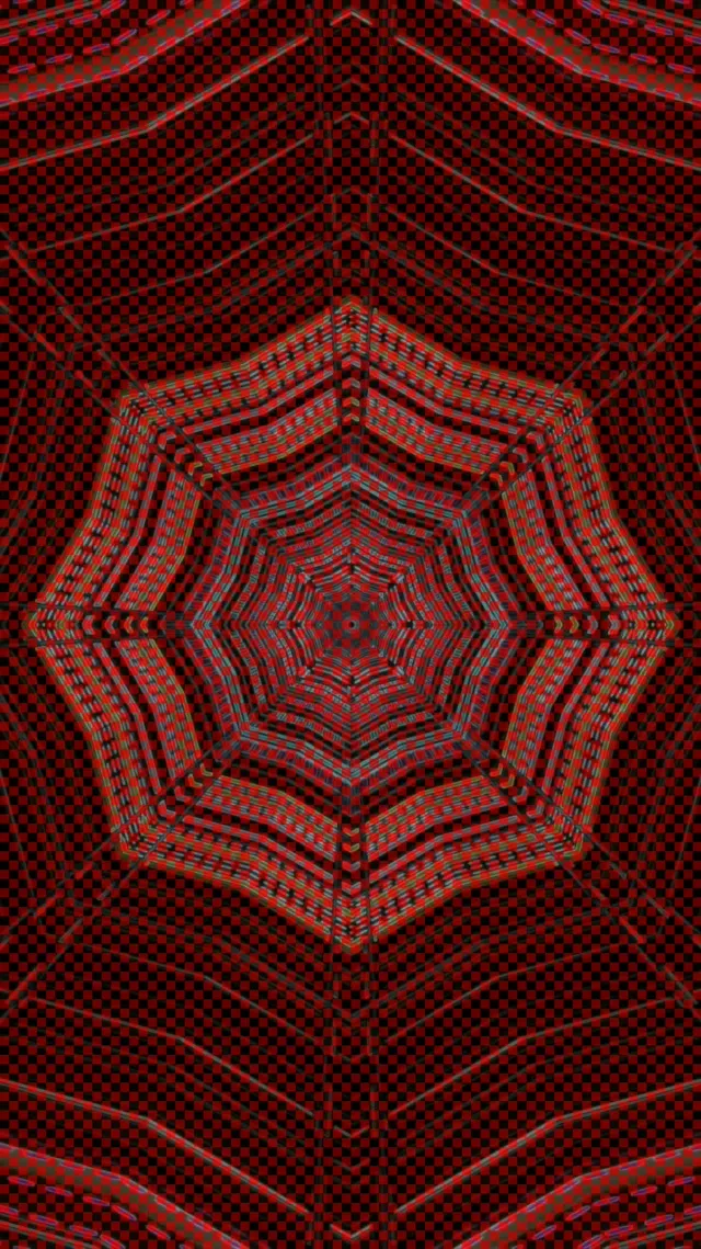 霓虹隧道紅八邊形漩渦 VJ Loop 9:16 Reels 60fps 屏保