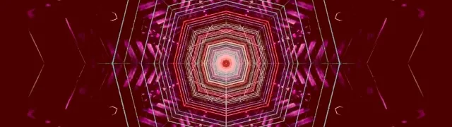 霓虹隧道红色万花筒漩涡 32:9 超级超宽屏 60fps 屏保 VJ Loop
