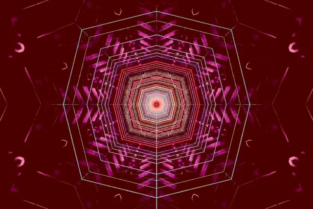 Neontunnel Kaleidoskop Virvel VJ Loop 60fps 3:2 Surface Skärmsläckare