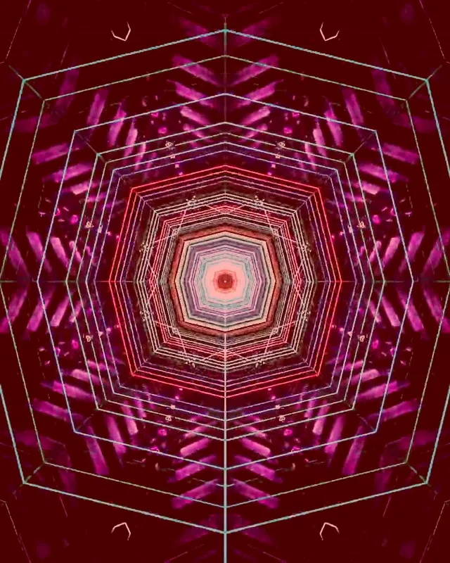 Неоновый Туннель Калейдоскоп Вихрь VJLoops 4:5 Instagram 60fps Заставка