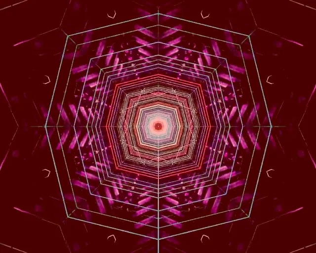 Neon Tunnel Kaleidoscope Vortex VJ Loop 5:4 Industriala 60fps Pantaila-babeslea