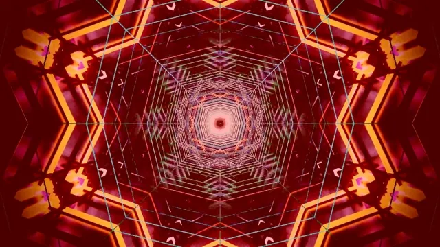 อุโมงค์นีออน สีแดง Screensaver 4K UHD 60fps VJ Loop PC Laptop